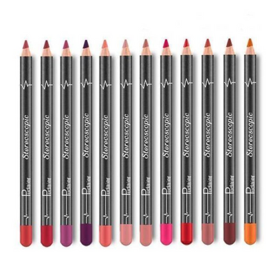 12 PCS Crayon Contour Des Lèvres IciCosmetiques